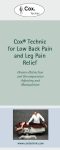 Cox Technic for Low Back Pain Brochures
