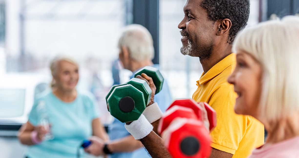 seniors working out