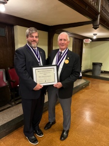 Brant Hulsebus, DC, at his induction to the Palmer College of Chiropractic Academy of Chiropractic Fellows with Dennis Fitterer, DC, fellow Palmer College Fellow