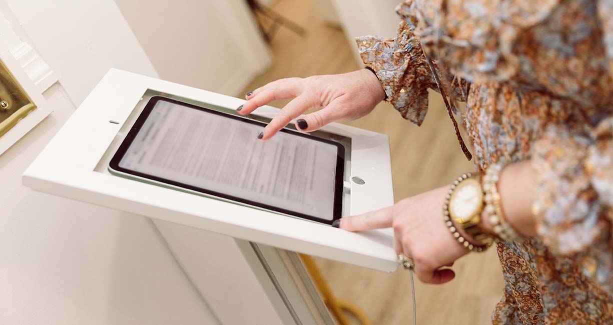informed consent on a tablet