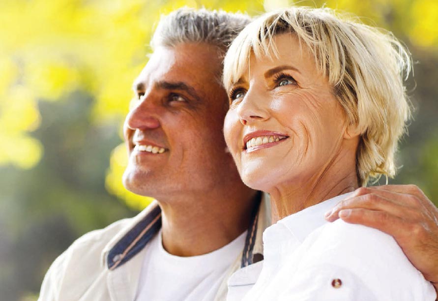 Couple aging together