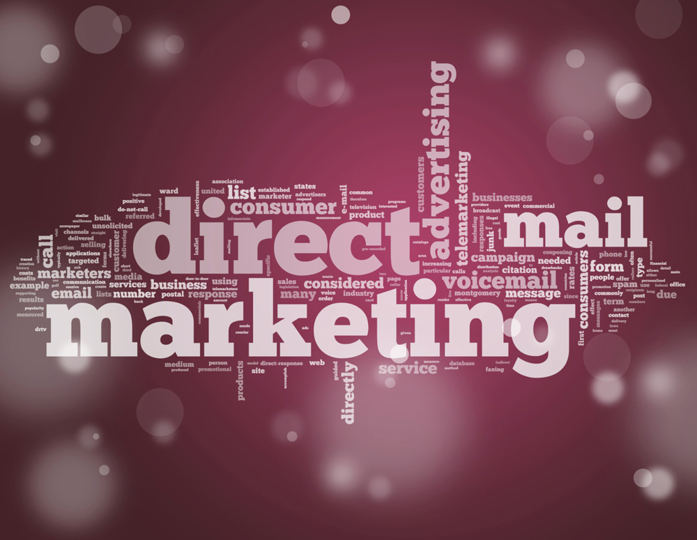 the words "direct mail marketing"